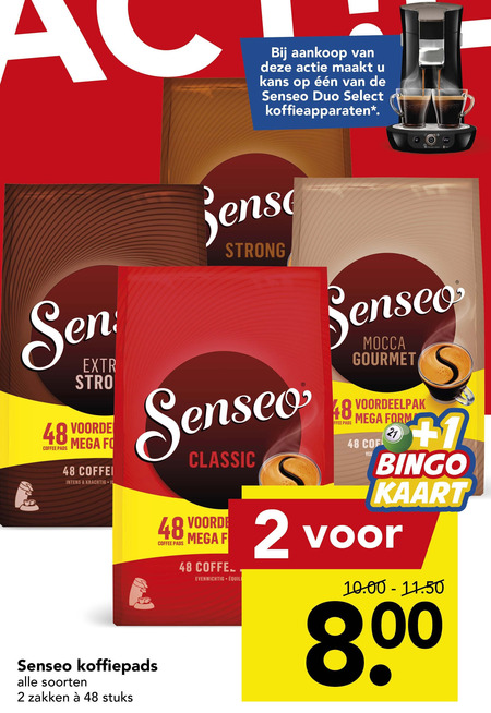 Douwe Egberts Senseo   koffiepad folder aanbieding bij  Deen - details