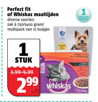 Whiskas   hondenvoer, kattenvoer folder aanbieding bij  Poiesz - details