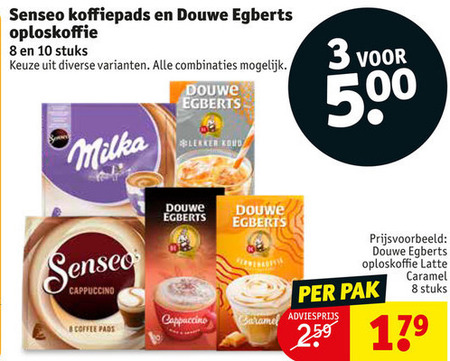 Douwe Egberts Senseo   koffiepad, oploskoffie folder aanbieding bij  Kruidvat - details