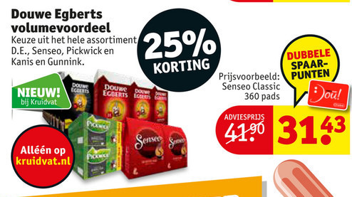 Douwe Egberts   koffie, koffiebonen folder aanbieding bij  Kruidvat - details