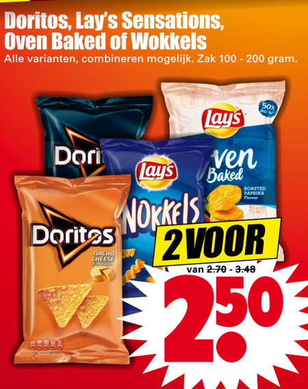 Doritos   chips, zoutje folder aanbieding bij  Dirk - details