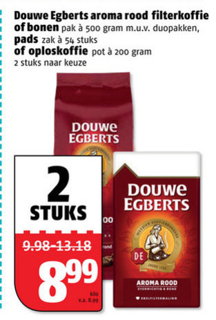 Douwe Egberts   koffiepad, koffiebonen folder aanbieding bij  Poiesz - details