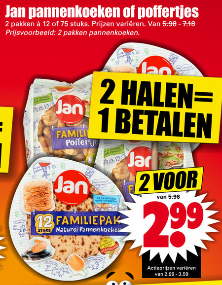 Jan   pannenkoek, poffertjes folder aanbieding bij  Dirk - details