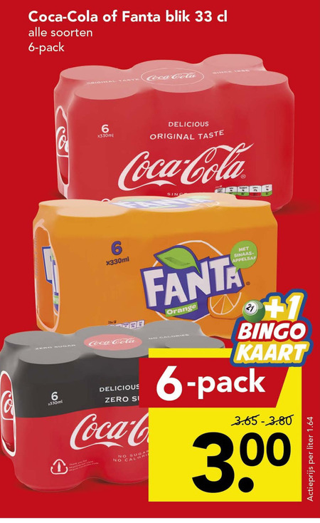 Coca-Cola   frisdrank, cola folder aanbieding bij  Deen - details