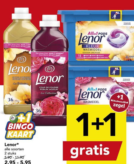 Lenor   wasmiddel, wasverzachter folder aanbieding bij  Deen - details