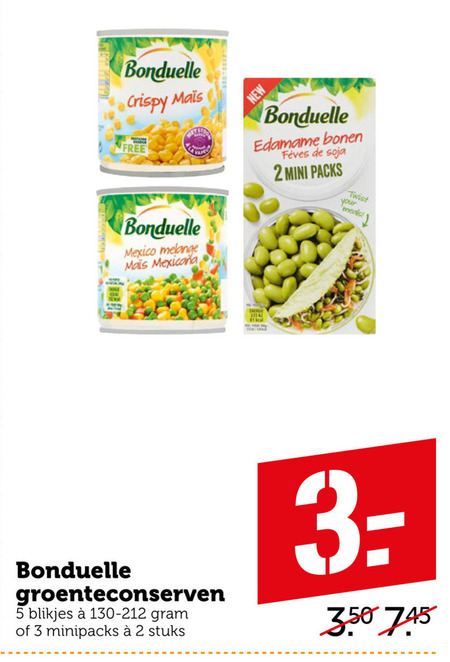 Bonduelle   groenteconserven folder aanbieding bij  Coop - details