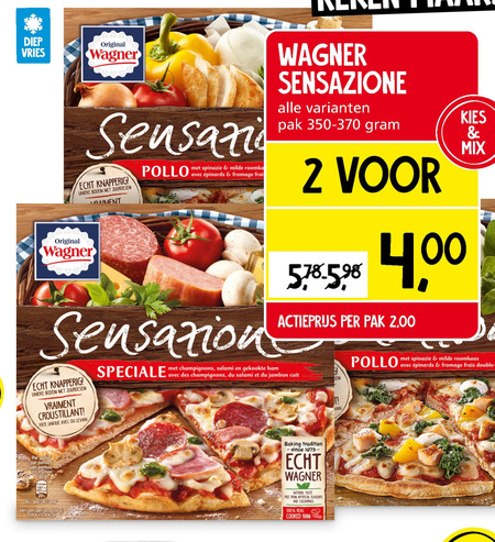 Wagner   diepvriespizza folder aanbieding bij  Jan Linders - details