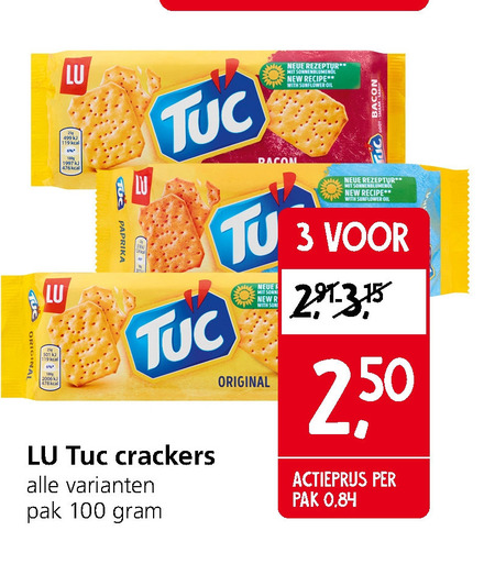 Lu Tuc   zoutje, crackers folder aanbieding bij  Jan Linders - details