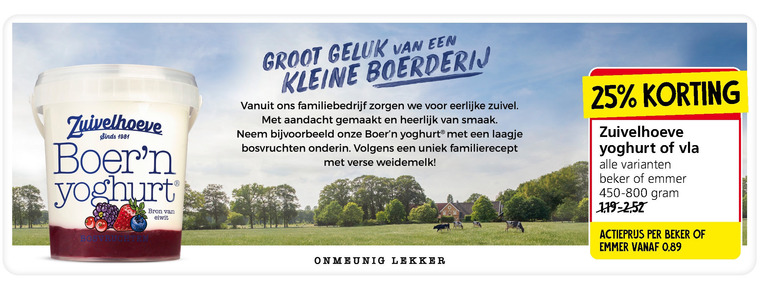 Zuivelhoeve   vla, vruchtenyoghurt folder aanbieding bij  Jan Linders - details