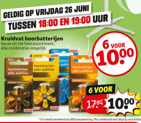 Kruidvat Huismerk   gehoorapparaatbatterijen folder aanbieding bij  Kruidvat - details