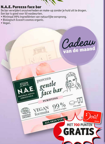 N.A.E.   gezichtsreiniging folder aanbieding bij  Kruidvat - details