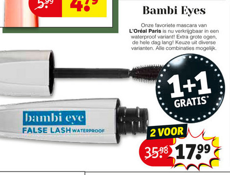 L Oreal   mascara folder aanbieding bij  Kruidvat - details