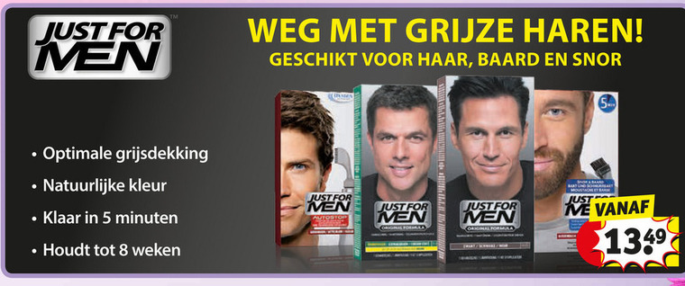 Just for Men   haarkleuring folder aanbieding bij  Kruidvat - details