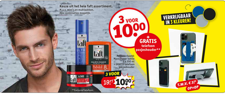 Taft   hairspray, haargel folder aanbieding bij  Kruidvat - details