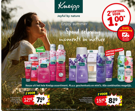 Kneipp   douchegel, bodylotion folder aanbieding bij  Kruidvat - details