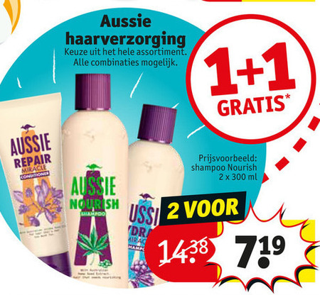 Aussie   shampoo, conditioner folder aanbieding bij  Kruidvat - details