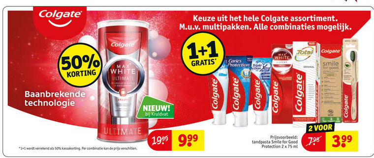 Colgate   tandenborstel, tandpasta folder aanbieding bij  Kruidvat - details