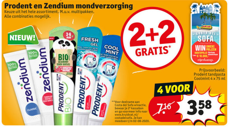 Prodent   tandpasta folder aanbieding bij  Kruidvat - details