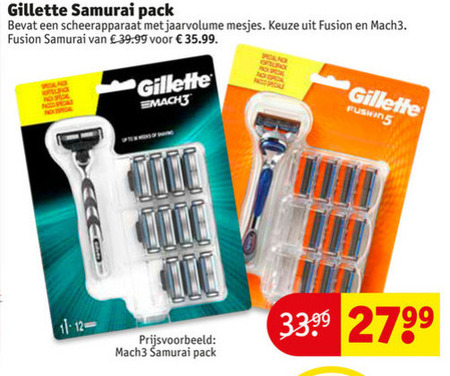 Gillette   heren handscheerapparaat, scheermesjes folder aanbieding bij  Kruidvat - details