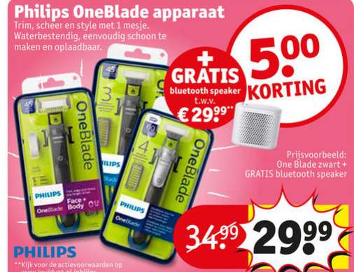 Philips   elektrisch scheerapparaat folder aanbieding bij  Kruidvat - details