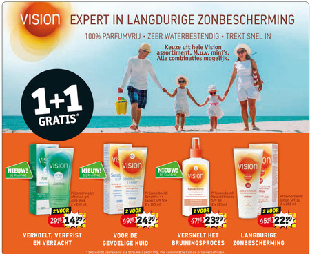 Vision   aftersun, zonnebrandolie folder aanbieding bij  Kruidvat - details