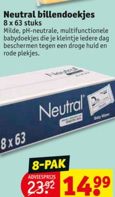 Neutral   billendoekjes folder aanbieding bij  Kruidvat - details