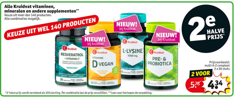 Kruidvat Huismerk   voedingssupplement, multivitaminen folder aanbieding bij  Kruidvat - details