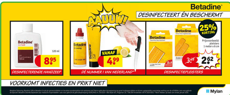 Betadine   pleister folder aanbieding bij  Kruidvat - details