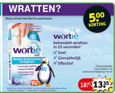 Wortie   wrattenverwijderaar folder aanbieding bij  Kruidvat - details