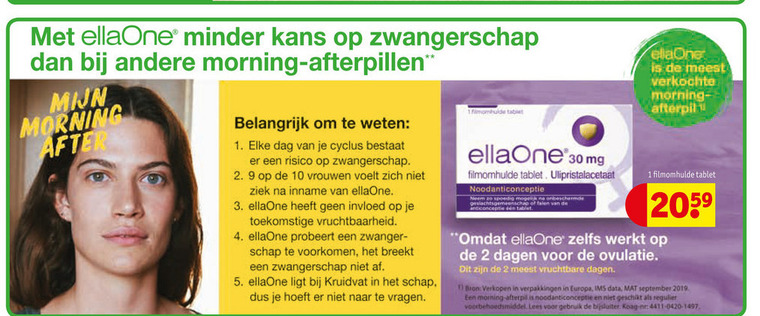 ellaOne   huisapotheek folder aanbieding bij  Kruidvat - details