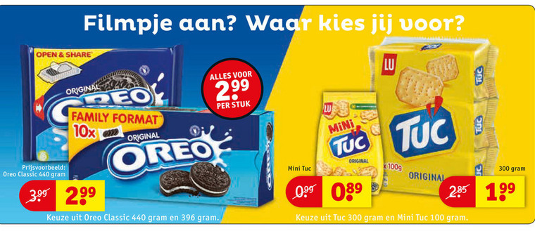 Oreo   biscuits, zoutje folder aanbieding bij  Kruidvat - details