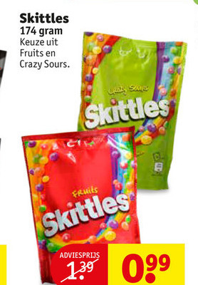 Skittles   snoep folder aanbieding bij  Kruidvat - details