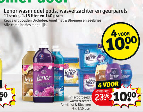 Lenor   wasmiddel, wasverzachter folder aanbieding bij  Kruidvat - details