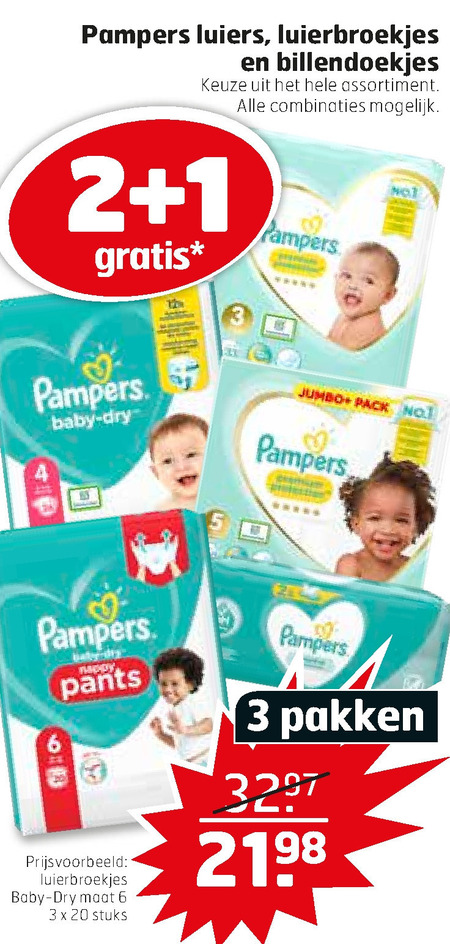 Pampers   billendoekjes, luiers folder aanbieding bij  Trekpleister - details