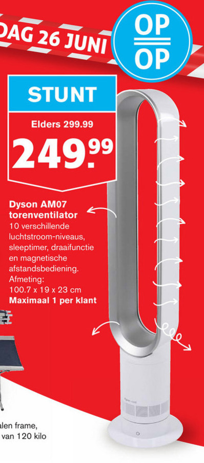 Dyson   ventilator folder aanbieding bij  Hoogvliet - details