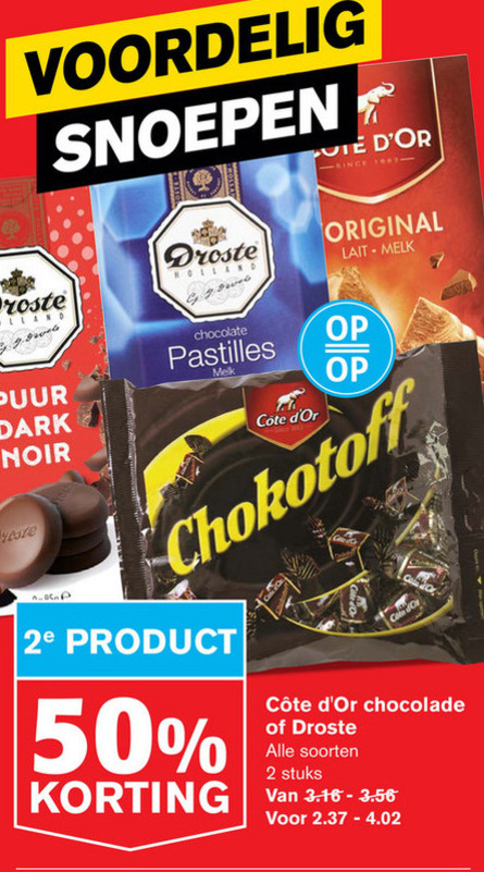 Droste   chocolade folder aanbieding bij  Hoogvliet - details