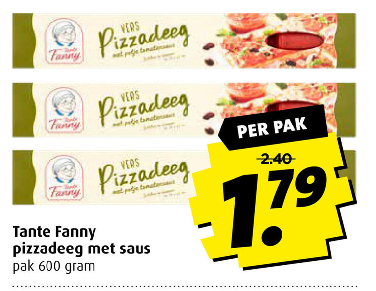 Tante Fanny   pizzadeeg folder aanbieding bij  Boni - details