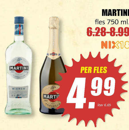 Martini   vermouth, prosecco folder aanbieding bij  MCD Supermarkt Basis - details