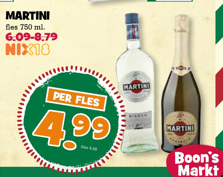 Martini   champagne sparkling wijn, vermouth folder aanbieding bij  Boons Markt - details