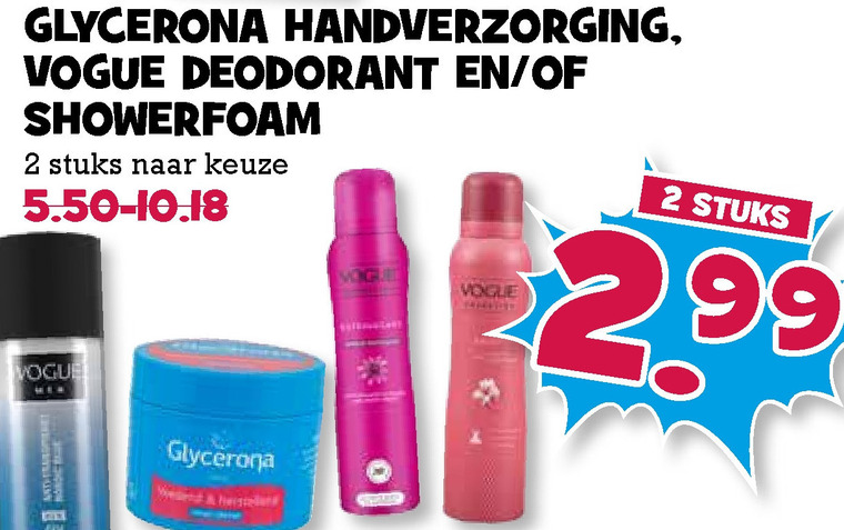 Glycerona   handcreme, douchegel folder aanbieding bij  Boons Markt - details