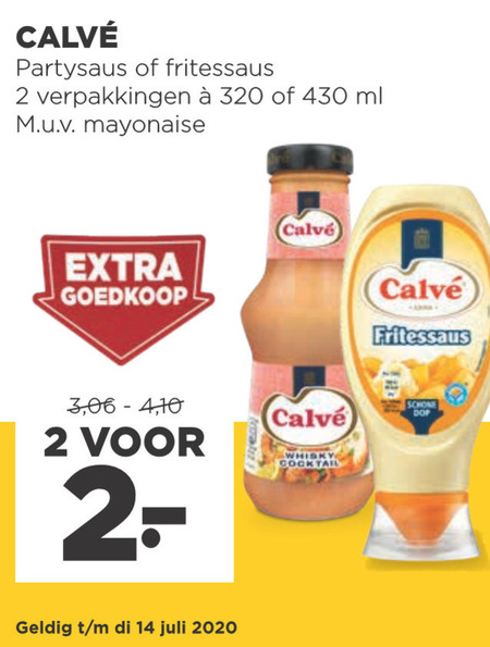 Calve   snacksaus, fritessaus folder aanbieding bij  Jumbo - details