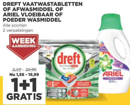 Dreft   afwasmiddel, wasmiddel folder aanbieding bij  Jumbo - details