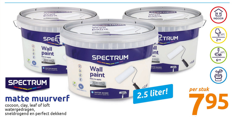 Spectrum   muurverf folder aanbieding bij  Action - details