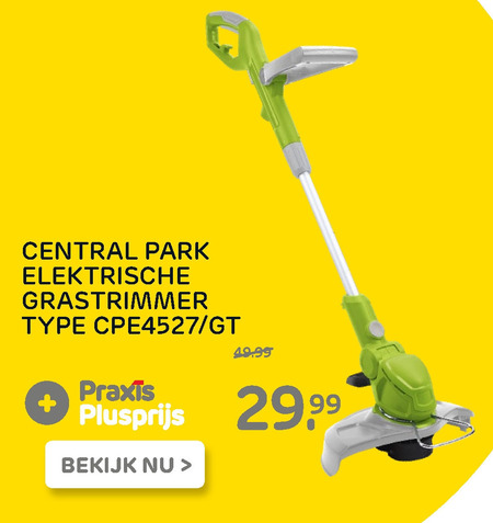 Central Park   strimmer folder aanbieding bij  Praxis - details