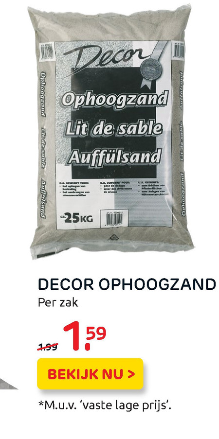 Decor   ophoogzand folder aanbieding bij  Praxis - details