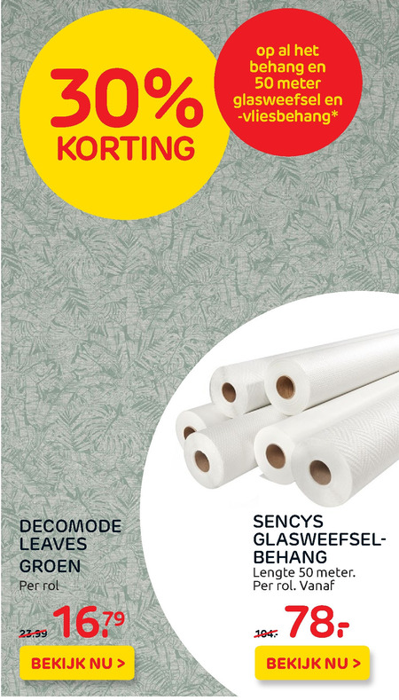 Sencys   glasweefselbehang folder aanbieding bij  Praxis - details