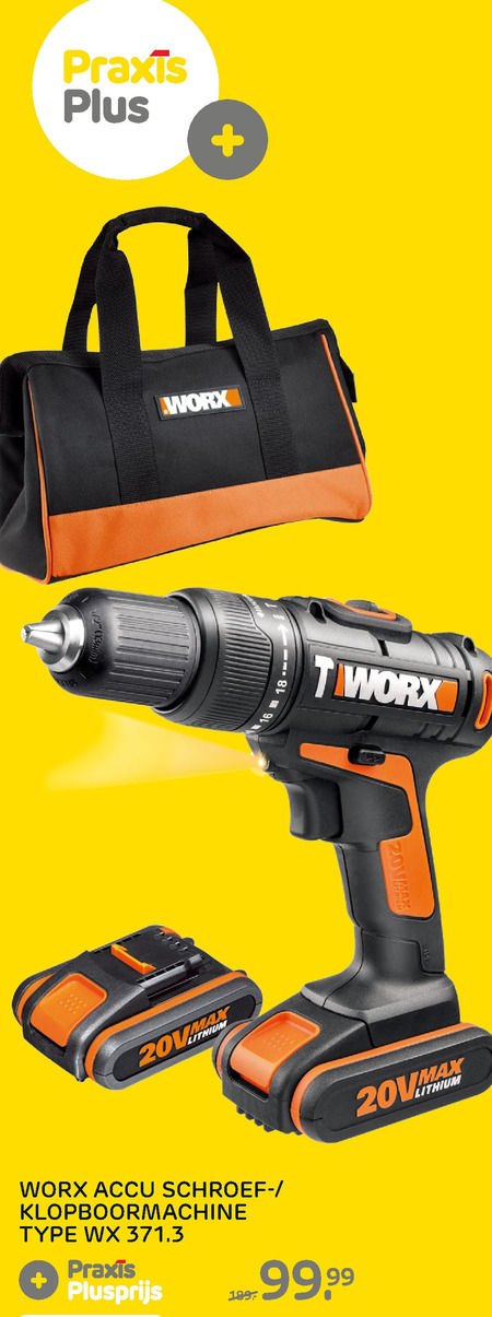 Worx   accuboormachine folder aanbieding bij  Praxis - details