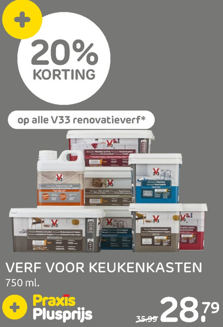 V33   lak folder aanbieding bij  Praxis - details