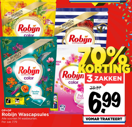 Robijn   wasmiddel folder aanbieding bij  Vomar - details