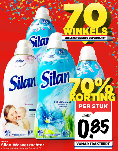 Silan   wasverzachter folder aanbieding bij  Vomar - details